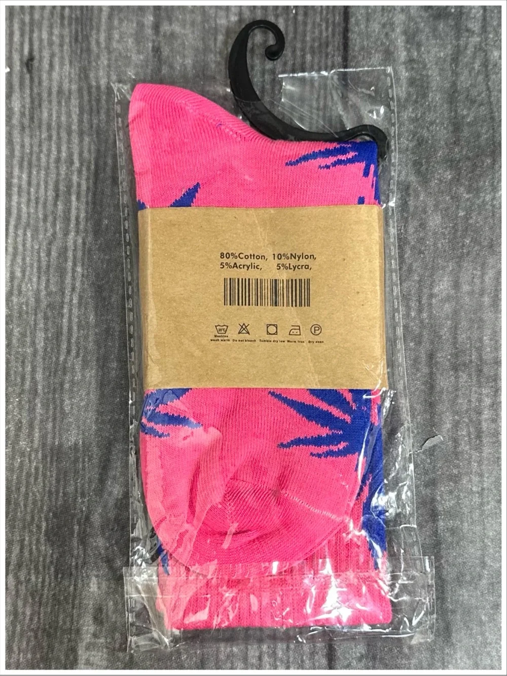 HUF Plantlife Crew Socks - Magenta Heather/Navy NWT [7002]